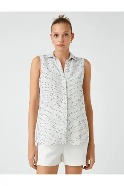 پیراهن بدون آستین طرح دار - یاری شاپ