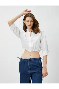 پیراهن برش با جزئیات پشت و کمر الاستیک - یاری شاپ