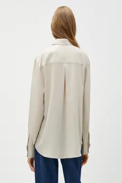 پیراهن بژ زنانه 3SAK60097PW - یاری شاپ