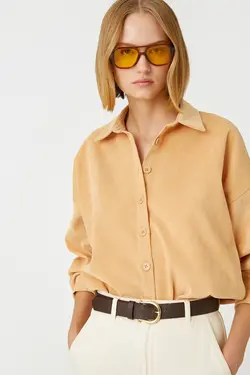 پیراهن بژ زنانه 3WAK60004PW - یاری شاپ