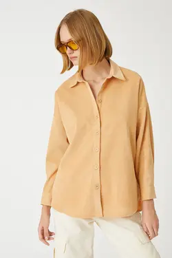 پیراهن بژ زنانه 3WAK60004PW - یاری شاپ