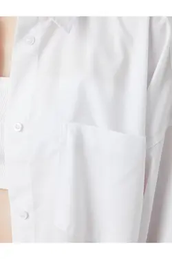 پیراهن بیسیک آستین بلند سایز بزرگ با جیب - یاری شاپ