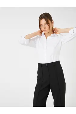 پیراهن پایه آستین بلند دکمه دار - یاری شاپ