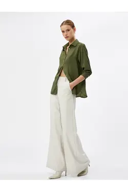 پیراهن پایه آستین بلند دکمه دار - یاری شاپ