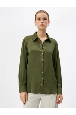 پیراهن پایه آستین بلند دکمه دار - یاری شاپ