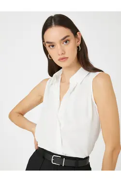 پیراهن پایه بدون آستین با دکمه های مخفی - یاری شاپ