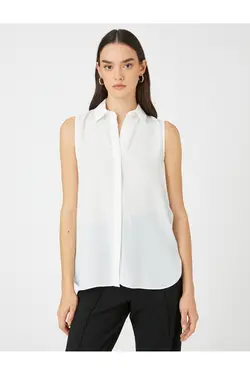 پیراهن پایه بدون آستین با دکمه های مخفی - یاری شاپ