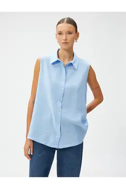 پیراهن پایه بدون آستین دکمه دار - یاری شاپ