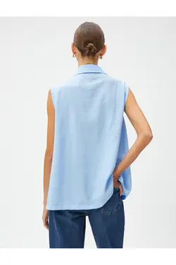پیراهن پایه بدون آستین دکمه دار - یاری شاپ