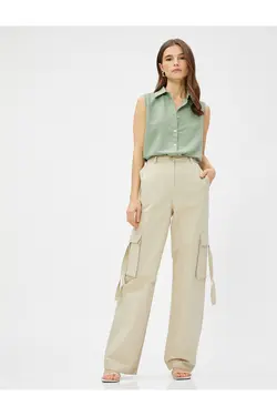 پیراهن پایه بدون آستین دکمه دار - یاری شاپ