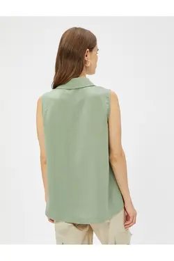 پیراهن پایه بدون آستین دکمه دار - یاری شاپ