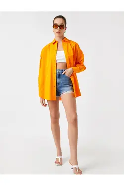 پیراهن پوپلین آستین بلند نخی - یاری شاپ