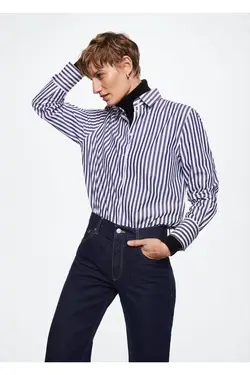 پیراهن پوپلین راه راه منظم - یاری شاپ