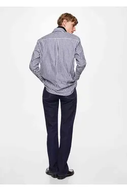 پیراهن پوپلین راه راه منظم - یاری شاپ