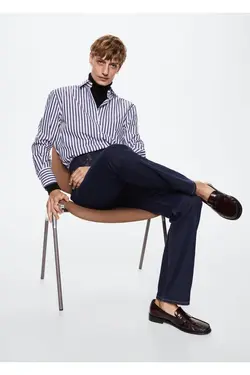 پیراهن پوپلین راه راه منظم - یاری شاپ