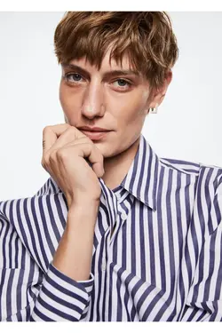 پیراهن پوپلین راه راه منظم - یاری شاپ