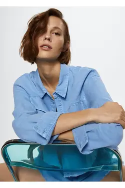 پیراهن ترکیبی کتان و پنبه - یاری شاپ