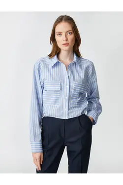 پیراهن جیبی با جزئیات الاستیک - یاری شاپ