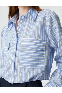 پیراهن جیبی با جزئیات الاستیک - یاری شاپ