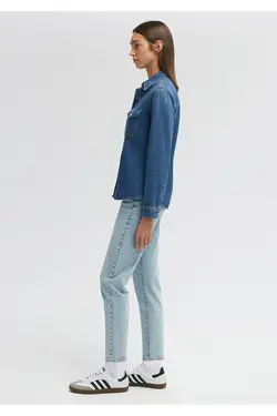 پیراهن جین آبی تیره لوین 1210477-85042 - یاری شاپ