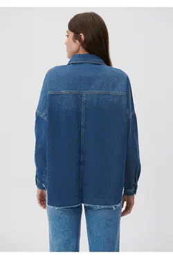 پیراهن جین تیره فیونا با تناسب گشاد / گشاد 122434-82253 - یاری شاپ