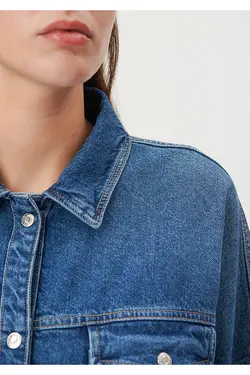 پیراهن جین تیره فیونا با تناسب گشاد / گشاد 122434-82253 - یاری شاپ