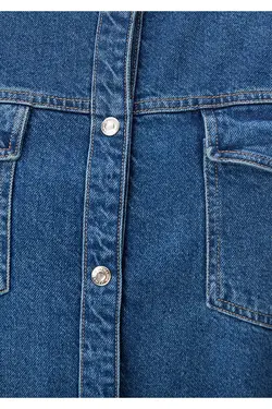 پیراهن جین تیره فیونا با تناسب گشاد / گشاد 122434-82253 - یاری شاپ