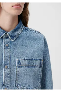 پیراهن جین خیابانی آلین روشن / برش پهن 1210385-85295 - یاری شاپ