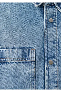 پیراهن جین خیابانی آلین روشن / برش پهن 1210385-85295 - یاری شاپ