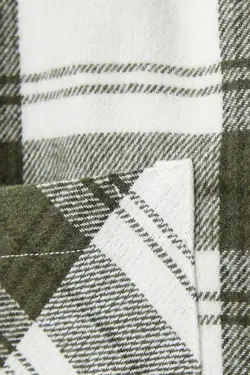 پیراهن چهارخانه خاکی زنانه - یاری شاپ