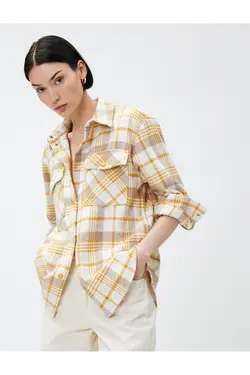 پیراهن چوب‌دار با جیب و گیره - یاری شاپ