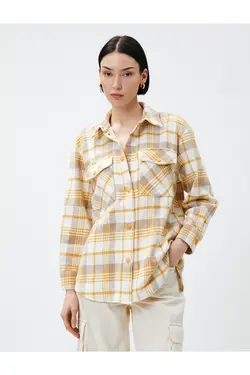 پیراهن چوب‌دار با جیب و گیره - یاری شاپ