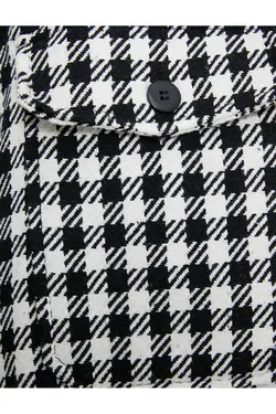 پیراهن چوبی سایز بزرگ با جزئیات جیب دکمه دار - یاری شاپ