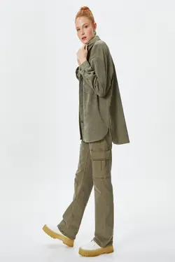 پیراهن خاکی زنانه - یاری شاپ