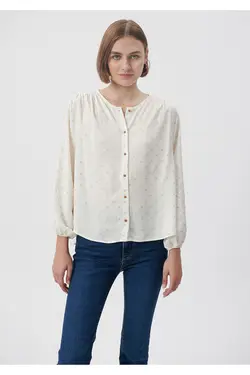 پیراهن خال خالی طلایی سایز بزرگ / برش پهن 1210490-85320 - یاری شاپ