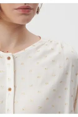 پیراهن خال خالی طلایی سایز بزرگ / برش پهن 1210490-85320 - یاری شاپ