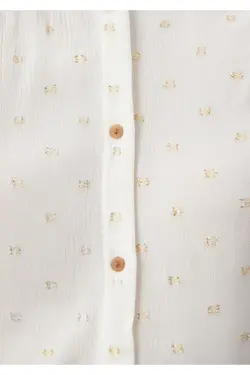 پیراهن خال خالی طلایی سایز بزرگ / برش پهن 1210490-85320 - یاری شاپ