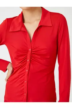 پیراهن دراپه آستین بلند مناسب باریک - یاری شاپ