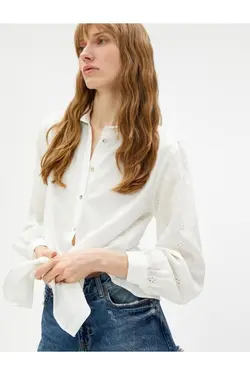 پیراهن دکمه دار با جزئیات - یاری شاپ