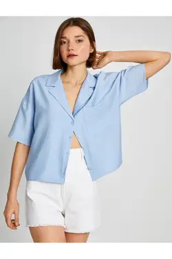 پیراهن دکمه دار آستین کوتاه - یاری شاپ
