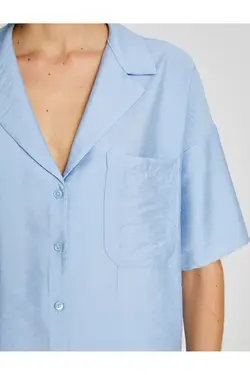 پیراهن دکمه دار آستین کوتاه - یاری شاپ