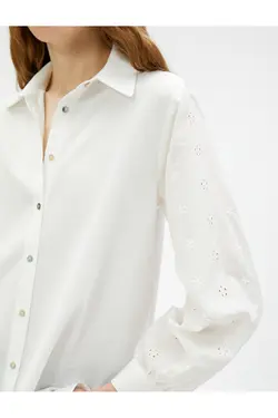 پیراهن دکمه دار با جزئیات - یاری شاپ