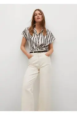 پیراهن راه راه برش پهن - یاری شاپ