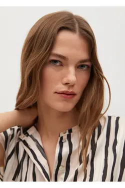 پیراهن راه راه برش پهن - یاری شاپ