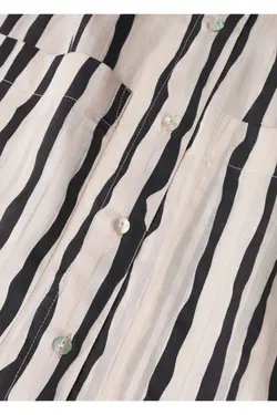 پیراهن راه راه برش پهن - یاری شاپ