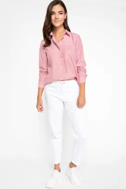 پیراهن راه راه جیبی زنانه J5896AZ.18AU.RD106 - یاری شاپ