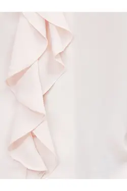 پیراهن روفل آستین بلند یقه V دکمه-بالا - یاری شاپ