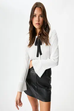 پیراهن زنانه آف سفید 4WAK60490UW - یاری شاپ