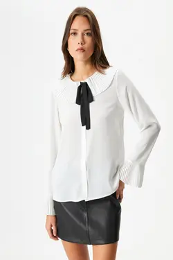 پیراهن زنانه آف سفید 4WAK60490UW - یاری شاپ