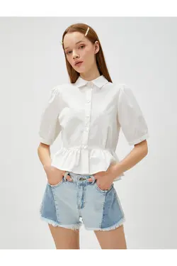 پیراهن زنانه سفید 3sal60020ıw - یاری شاپ